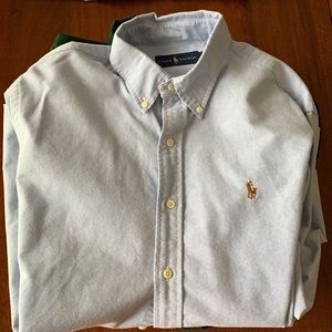 Ralph Lauren Blue Polo Button Down Shirt